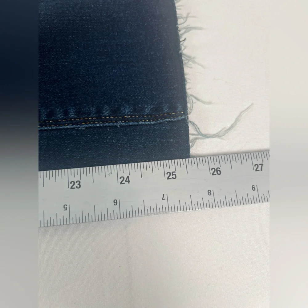 SPANX women's cropped stretch flare pull‎ on denim raw hem Size Small - Picture 11 of 12